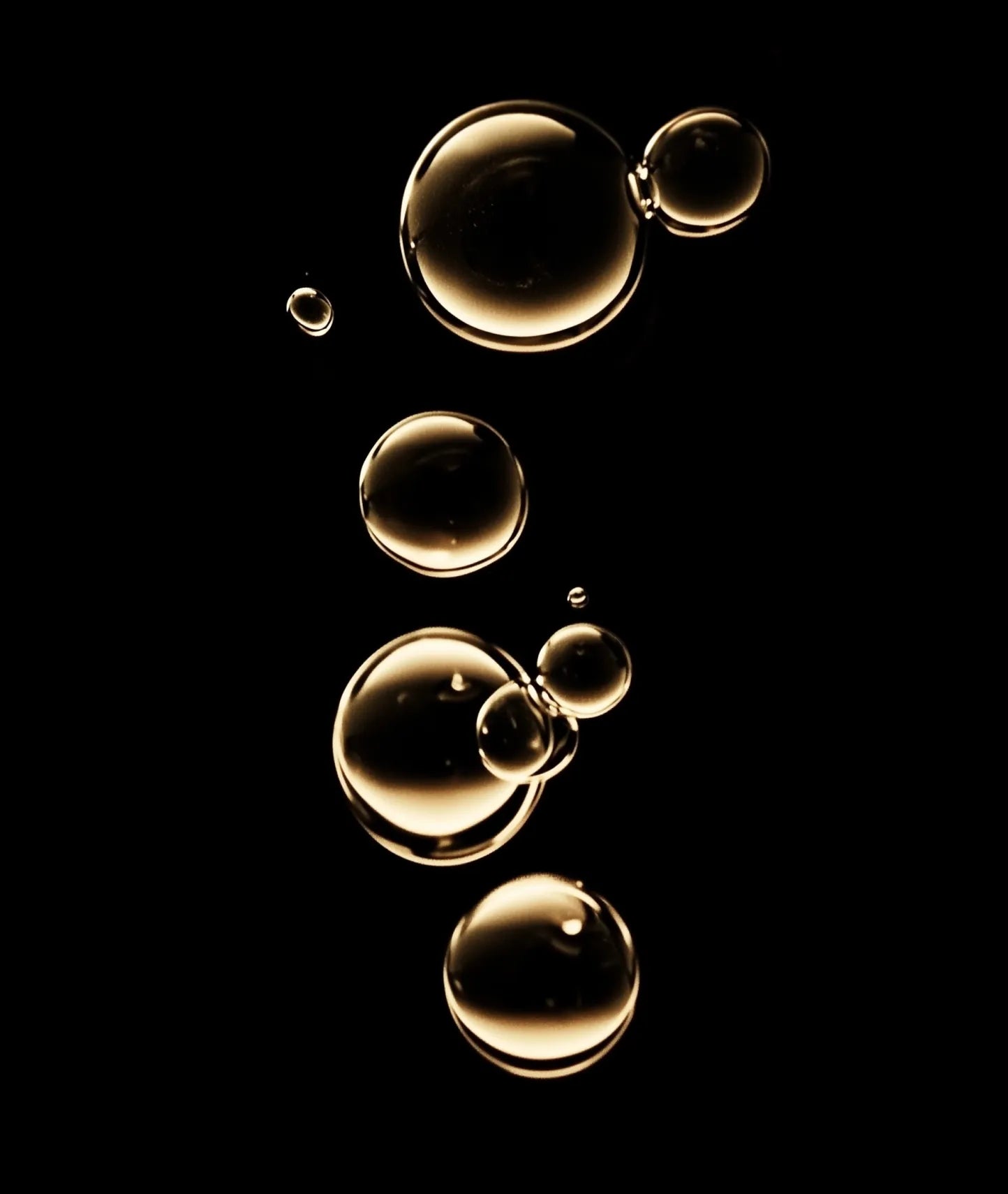 Stylized Molecules on Black Background